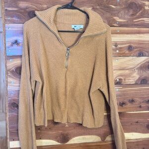 Free People Tan Knit Sweater